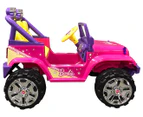 Barbie 12V Convertible Jeep Electric Ride On - Pink/Purple