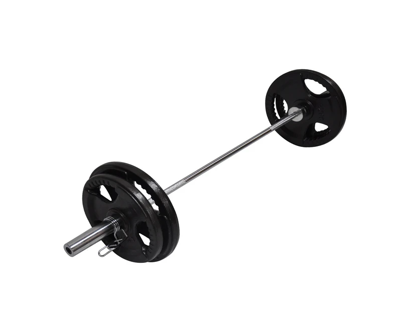 79kg Total - 150cm Olympic Barbell Bar - 15kgx2 + 20kgx2 Weight Plates FREE Spring Collar