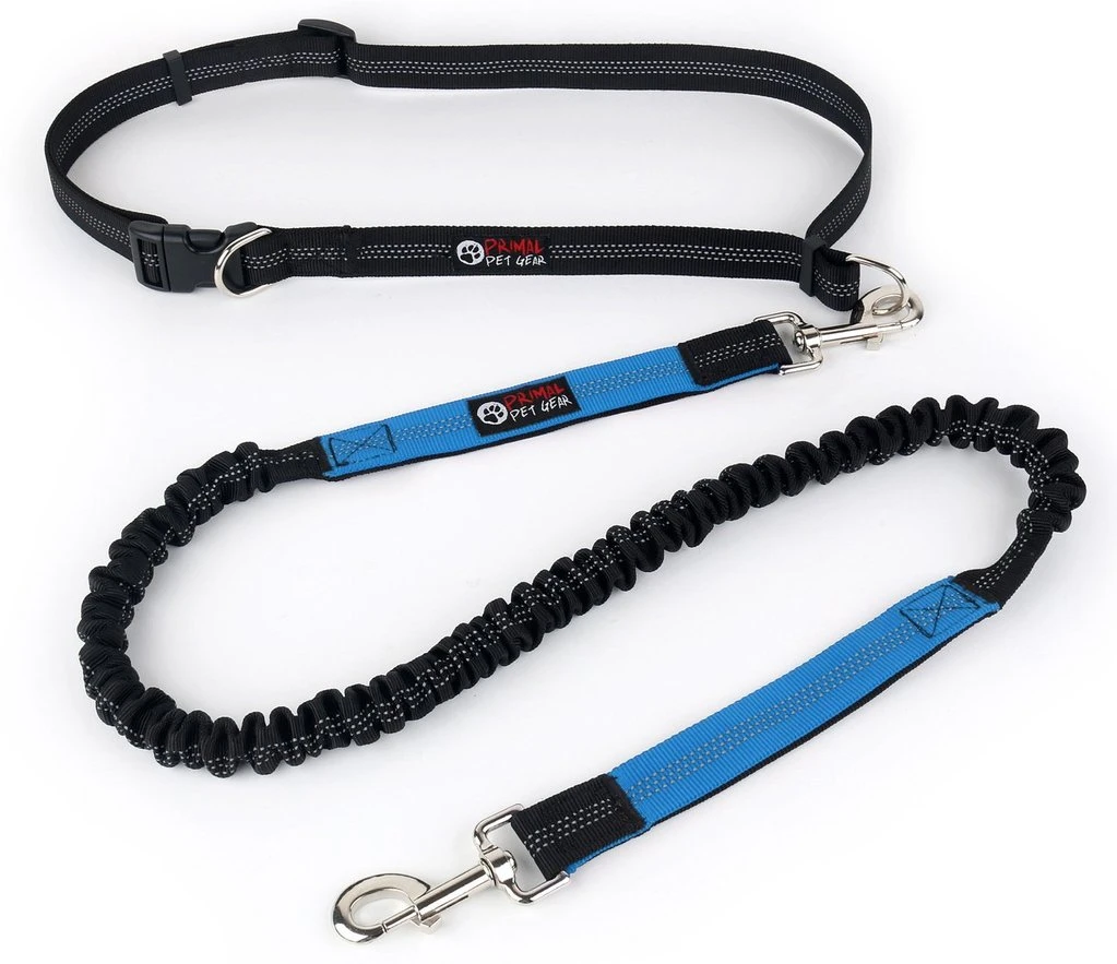 Hands Free Dog Leash - Designed for an Active Lifestyle - Walking - Running - Hiking - Blue