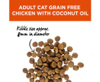 Ivory Coat All Breed Adult Grain Free Dry Cat Food Chicken w/ Coconut Oil 3kg