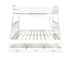 Cornelia Triple Bunk Bed with  Storage Drawers - White 4