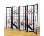 Cherry Blossom Room Divider Screen Black 8 Panel