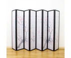 Cherry Blossom Room Divider Screen Black 8 Panel