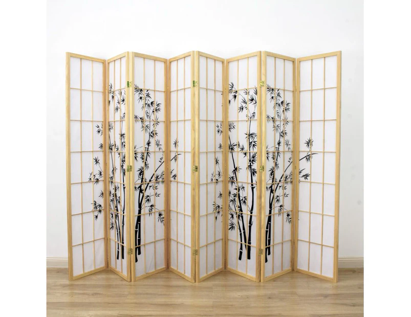 Zen Garden Room Divider Screen Natural 8 Panel