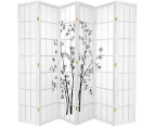 Zen Garden Room Divider Screen White 6 Panel