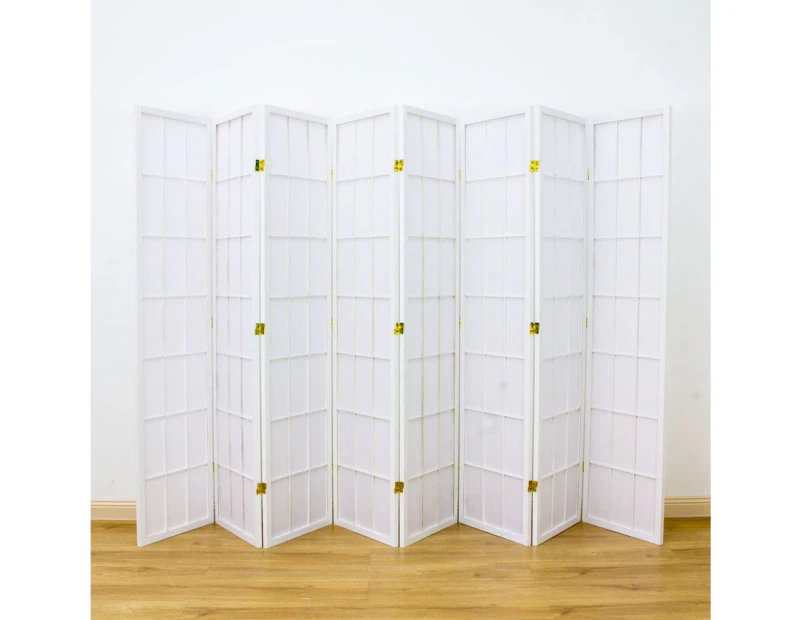 Shoji Room Divider Screen White 8 Panel