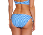 LingaDore 5111TSB-167 Bossa Blue Stripe Print Tie-Side Bikini Bottom
