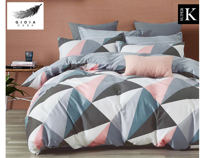 Gioia Casa Jane 100% Cotton Reversible Super King Bed Quilt Cover Set - Multi