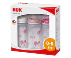 NUK First Choice Trio Bottle Set 300ml - Pink - Pink