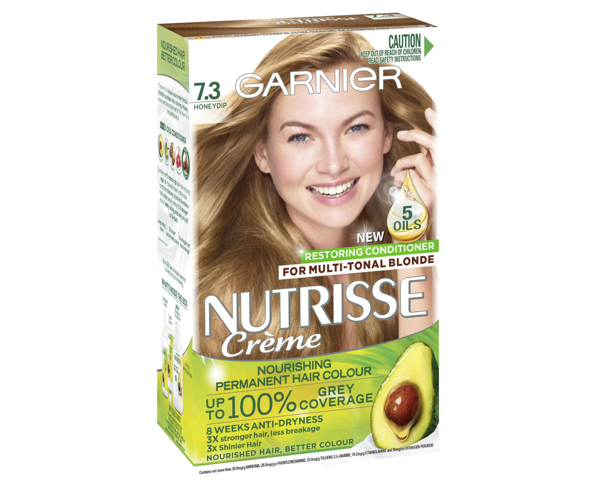 Garnier Nutrisse Permanent Hair Colour - 7.3 Honey Dip