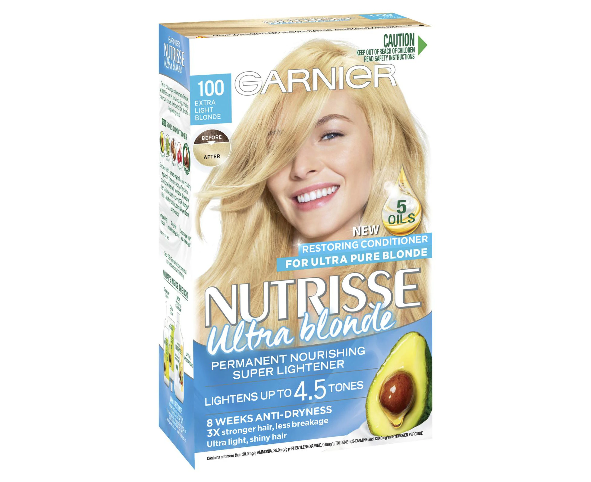 Garnier Nutrisse Permanent Hair Colour - 100 Extra Light Blonde