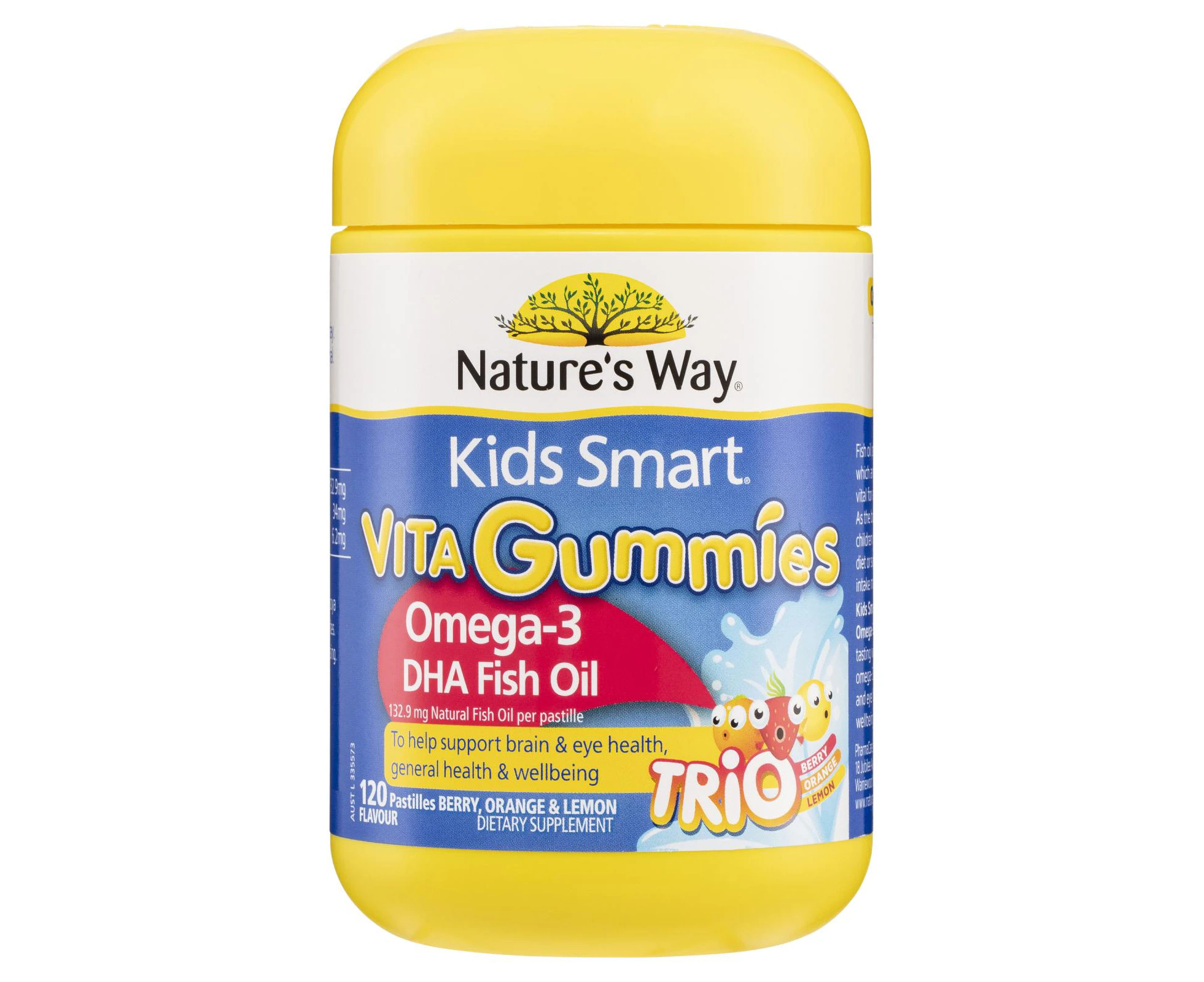 Nature's Way Kids Smart Vita Gummies Omega-3 DHA Fish Oil 120 Pack