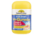 Natures Way Kids Smart Vita Gummies Omega 3 DHA Fish Oil Trio 120 Pastilles