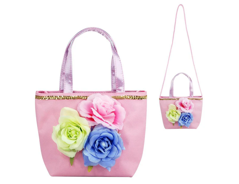 Pink Poppy Into The Woods Flower Handbag-Pale Pink