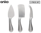 Anko by Kmart 3-Piece Stainless Steel Cheese Knife Set - Silver