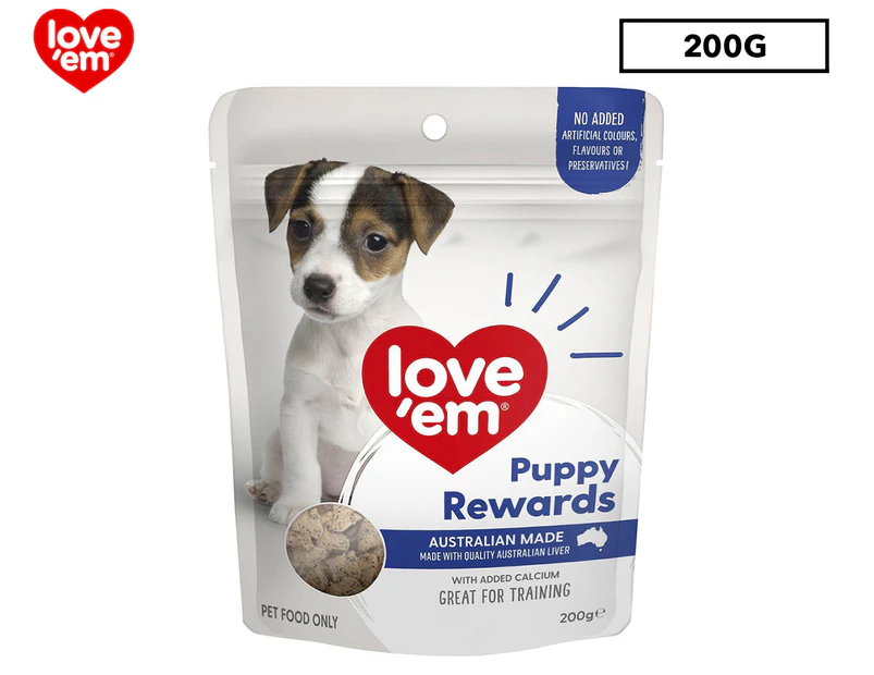 Love 'Em Puppy Rewards Dog Training Treats Liver 200g