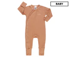 Bonds Baby Long Sleeve Pointelle Coverall Cosysuit - Twine