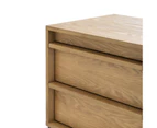 Averi 2 Drawer Bedside Table Nightstand in Natural Oak Wood Modern Contemporary