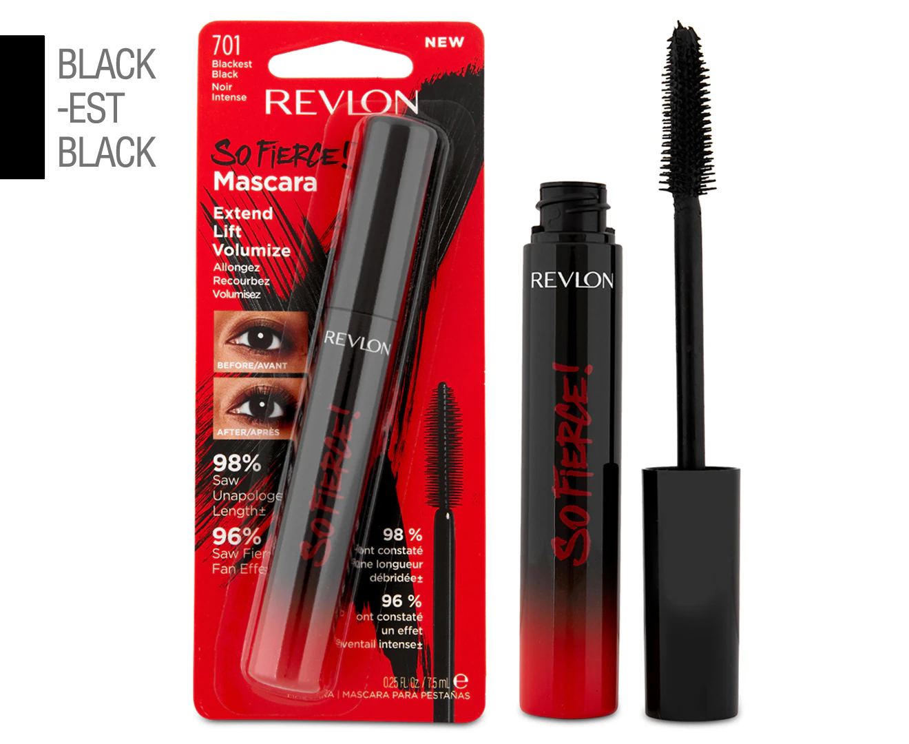 Revlon So Fierce! Mascara 7.5mL - Blackest Black