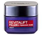L'Oréal Revitalift Filler [+Hyaluronic Acid] Deep Replumping Anti-Ageing Night Cream 50mL