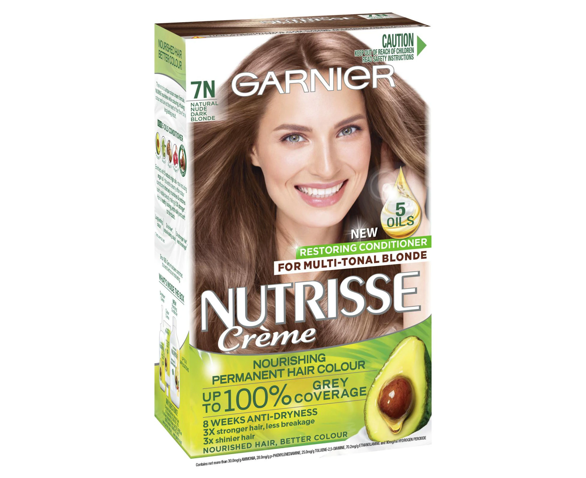 Garnier Nutrisse Permanent Hair Colour - 7N Natural Nude Dark Blonde