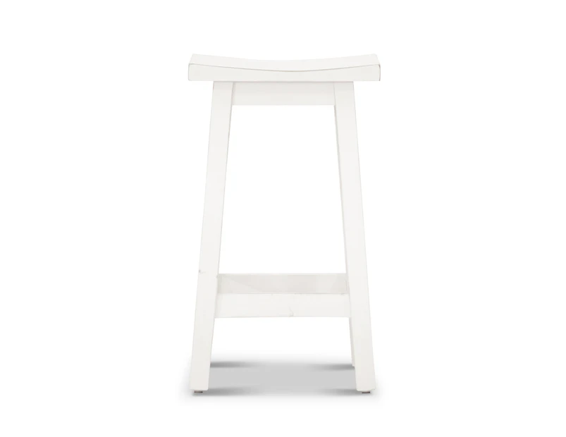 Kyoto Wood Kitchen Stool - White