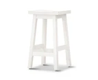 Kyoto Wood Kitchen Stool - White