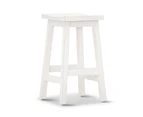 Kyoto Wood Kitchen Stool - White