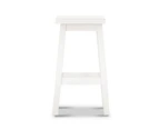 Kyoto Wood Kitchen Stool - White