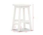 Kyoto Wood Kitchen Stool - White