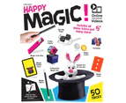Happy Magic Collapsible  Hat - 50 Magic Tricks Including Making A Rabbit Appear