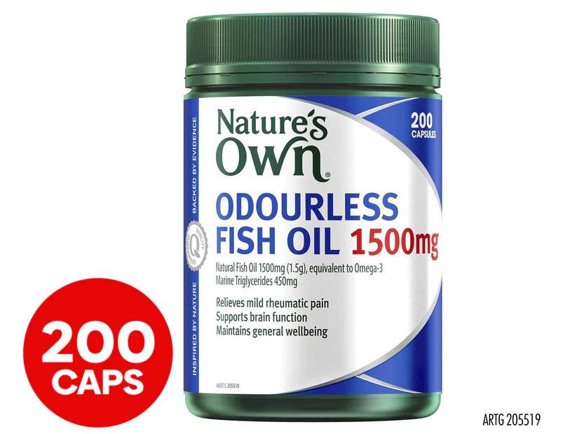 Nature's Own Odourless Fish Oil Capsules 1500mg