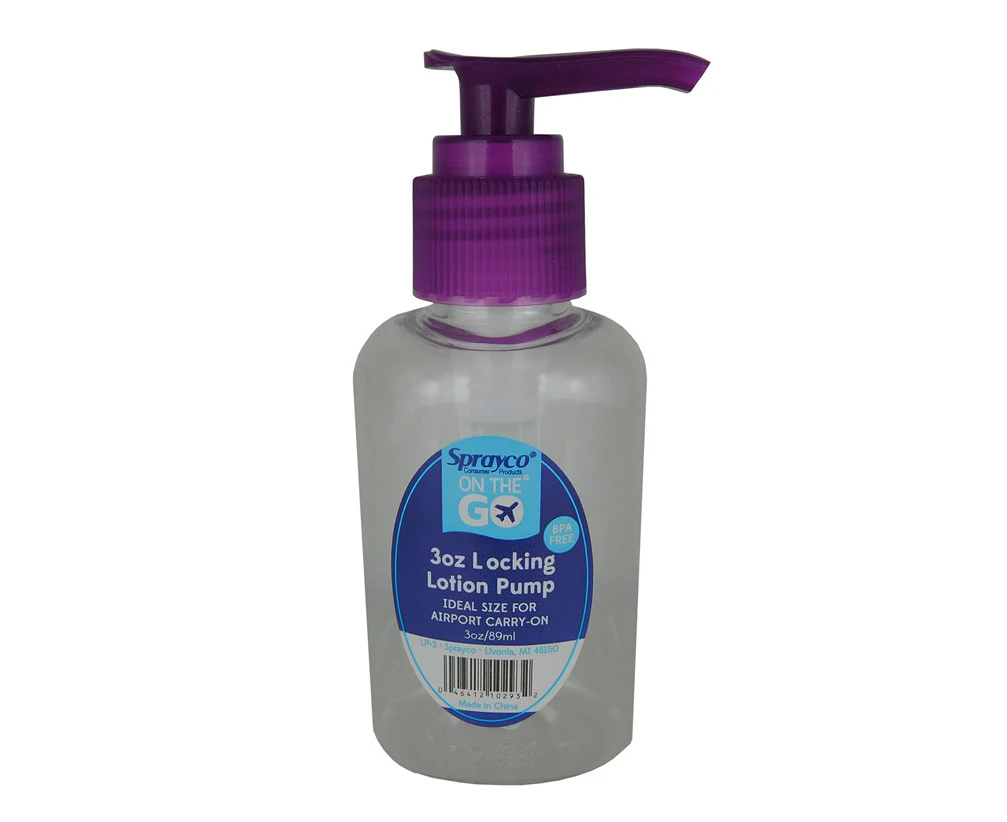 On The Go Locking Lotion Pump Bottle 89ml