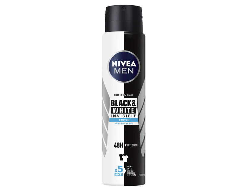 NIVEA MEN Black & White Invisible Fresh Anti-Perspirant Aerosol 250ml