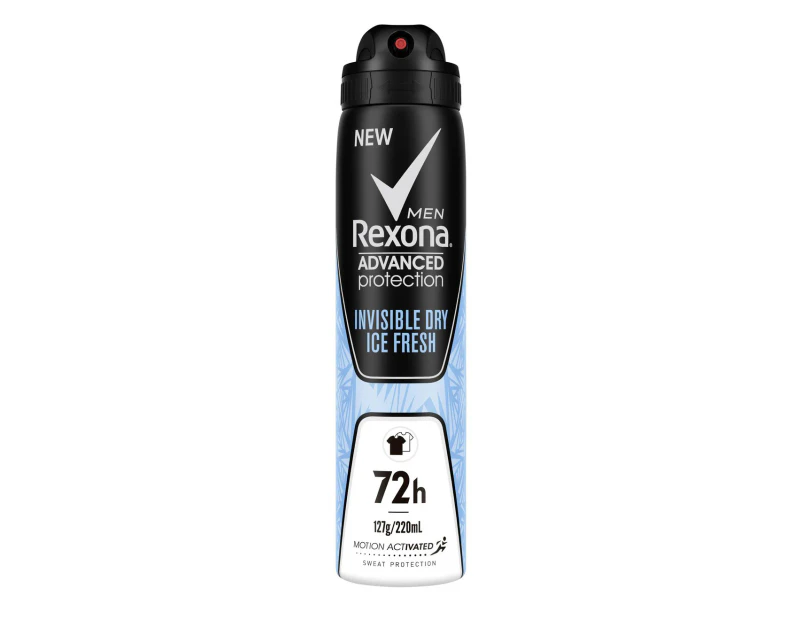 Rexona Men Advanced Protection Deodorant Invisible Dry Ice Fresh 130g / 220ml
