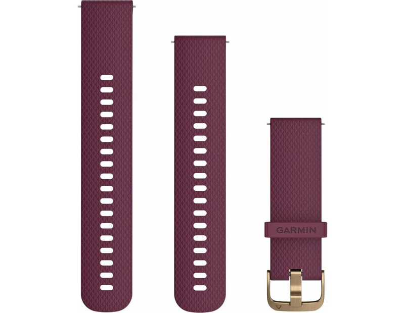 Garmin Quick Release 20mm Silicone Band Berry/Gold