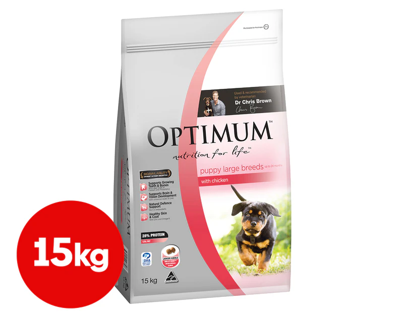 OPTIMUM Puppy Large Breeds Dry Dog Food Chicken 15kg
