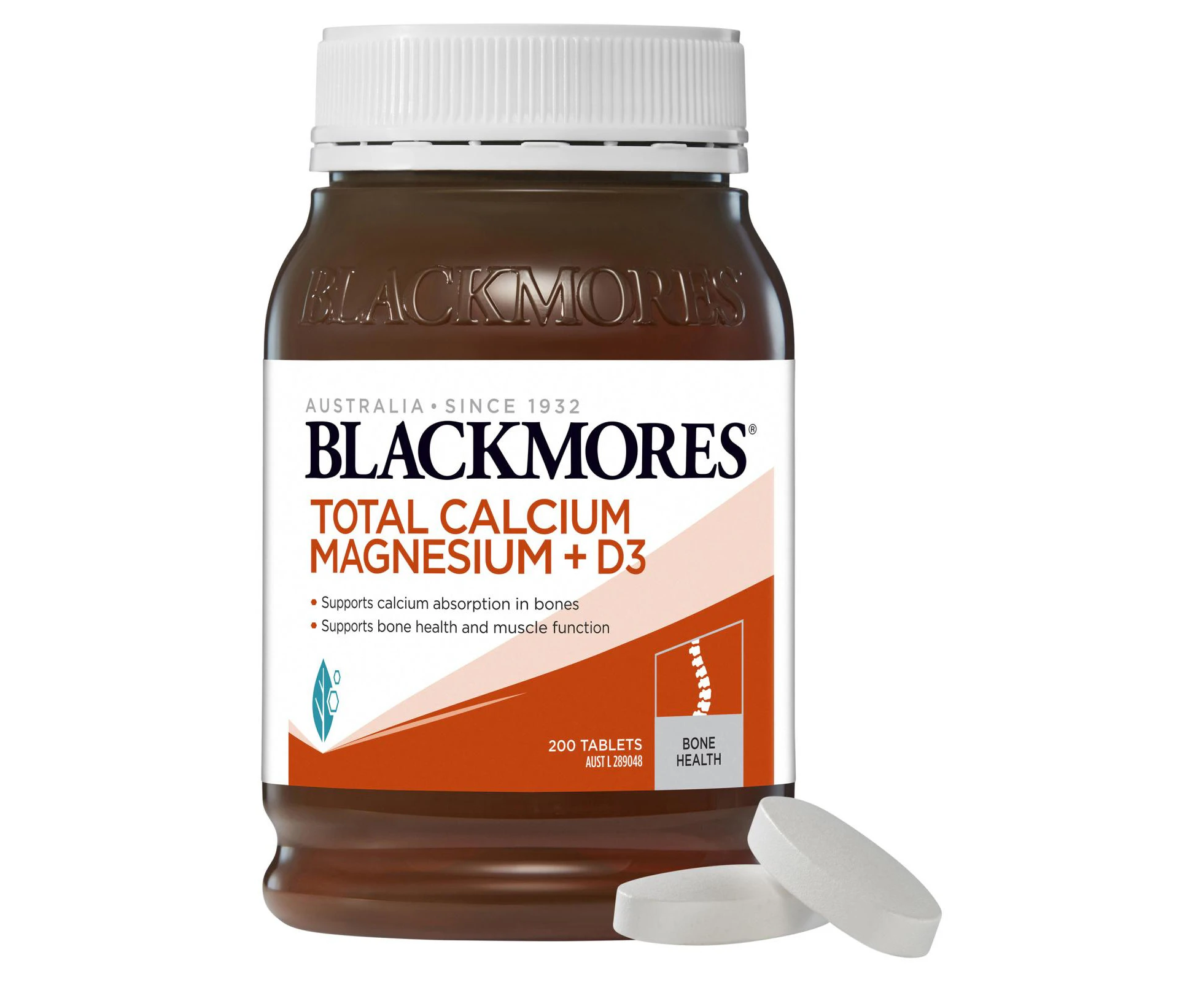 Blackmores Total Calcium Magnesium Plus D3 200 Tablets