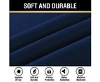 2x Blackout Eyelet Curtain Blockout Window Curtain Draperies Bedroom Living Room Curtain, Sold One Pair, Navy, Multi Sizes - Navy
