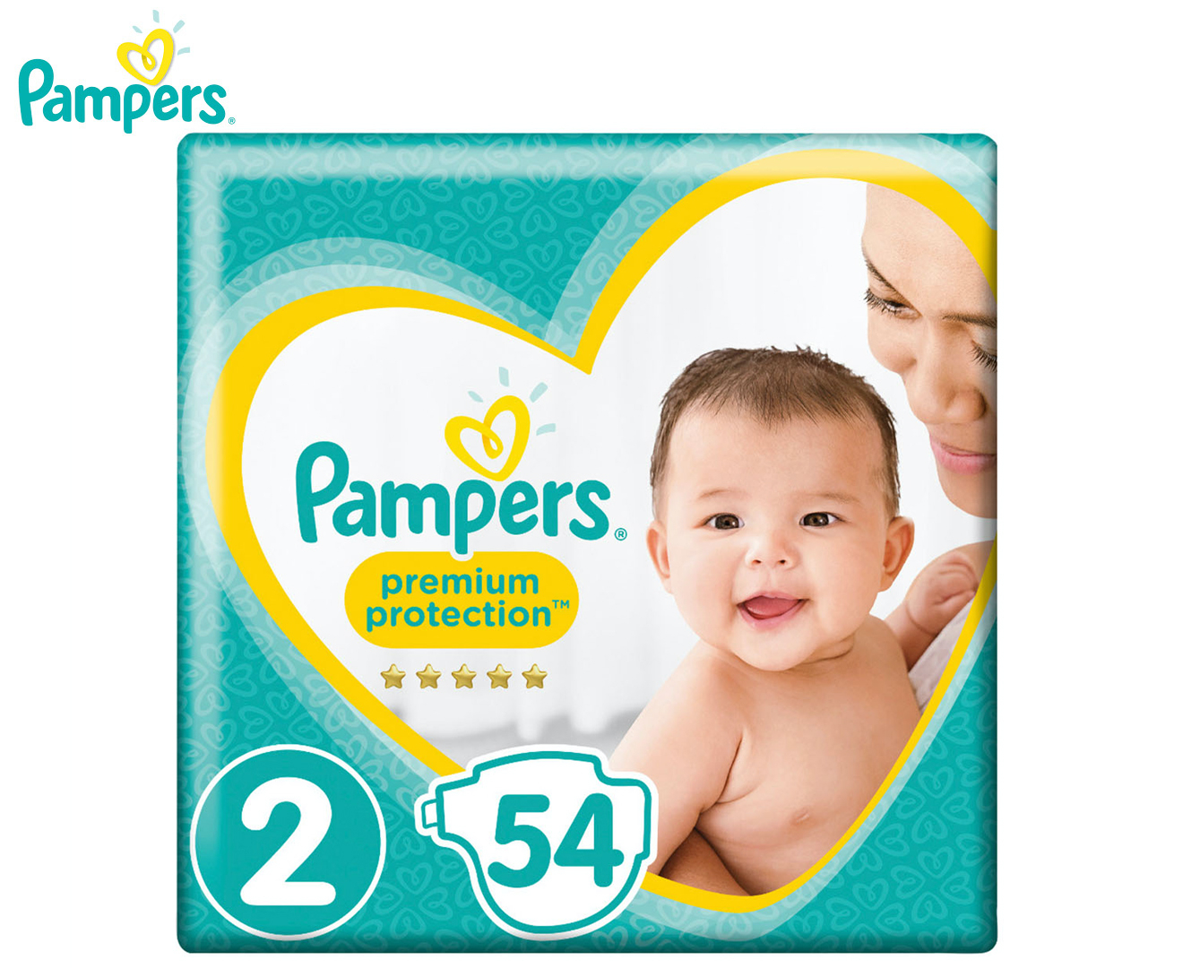 Pampers Premium Protection Newborn 2 4-8kg Nappies 54-Pack | Catch.com.au