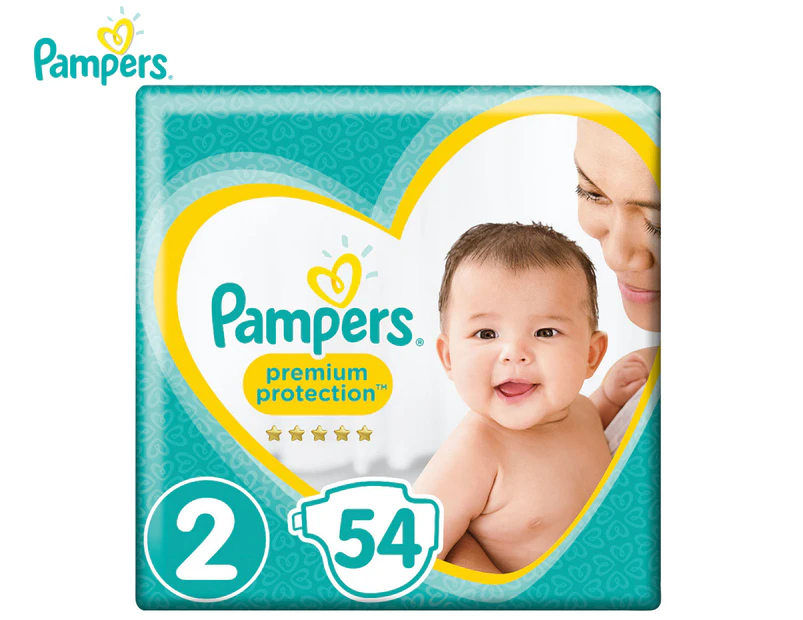 Pampers Premium Protection Newborn Size 2 4-8kg Nappies 54-Pack