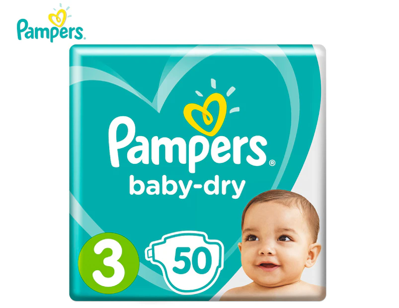 Pampers Baby-Dry Crawler Size 3 6-10kg Nappies 50-Pack