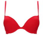 Calvin Klein Women's Pure Microfibre Push-Up Plunge Bra - Obsess Red