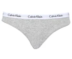 Calvin Klein Women's Carousel Bikini Briefs 3-Pack - Black/Grey Heather/Logo Print