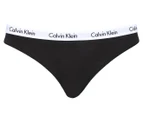 Calvin Klein Women's Carousel Bikini Briefs 3-Pack - Black/Grey Heather/Logo Print