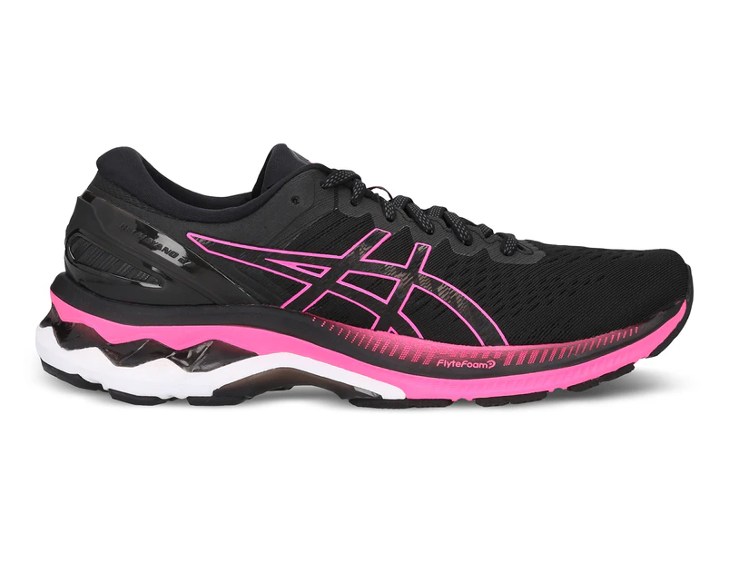 ASICS Women's GEL-Kayano 27 Running Shoes - Black/Pink Glo 