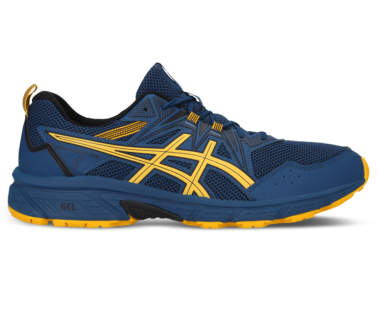 ASICS Men's GEL-Venture 8 Trail Running Shoes - Mako Blue/Saffron ...