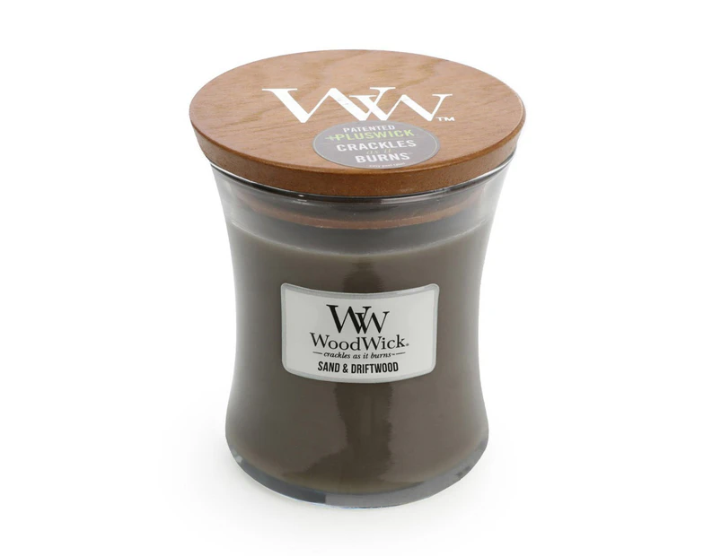 Woodwick Medium Sand & Driftwood Scented Candle