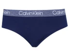 Calvin Klein Women's Emote Cotton Hipster Briefs 3-Pack - Ashford Grey/New Navy/Light Blue