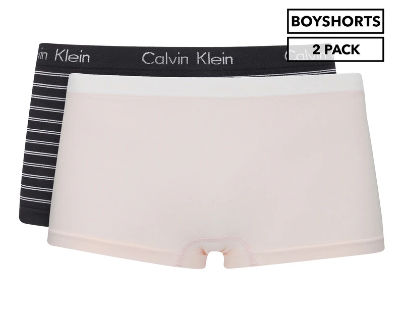 Calvin Klein Women's Eclipse Boyshorts 2-Pack - Nymph's Thigh/Black Stripe